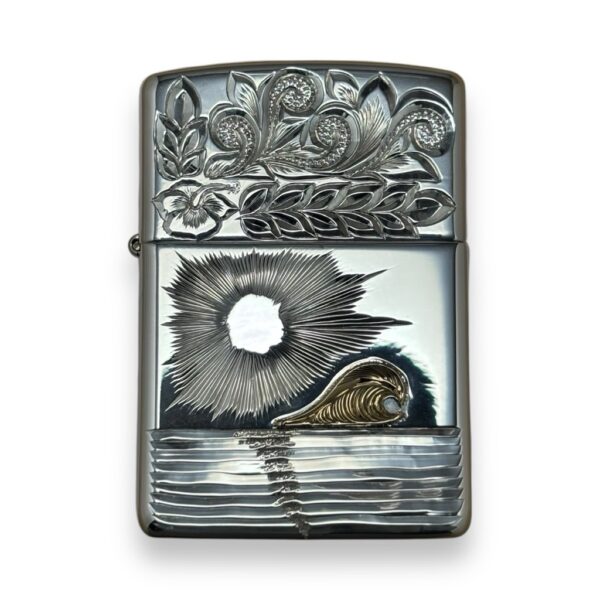 総手彫りスターリングシルバーZippo（アーマータイプ・K18モチーフ）