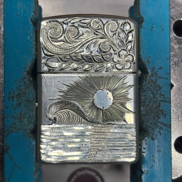 総手彫りスターリングシルバーZippo（アーマータイプ・K18モチーフ） - 画像 (21)