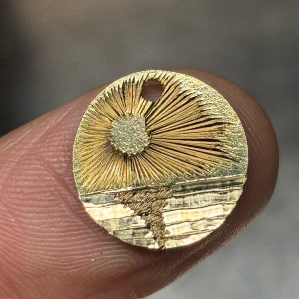 ゴールドタタキメタルペンダント（13mm/KaiLa） - 画像 (8)