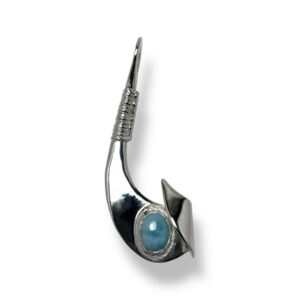 Makanalu「キャッチ・ザ・ウェーブ」ペンダントL（ラリマー/SV覆輪・ソリッド）